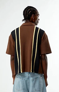 Pacsun Brown Sloan Textured Camp Shirt