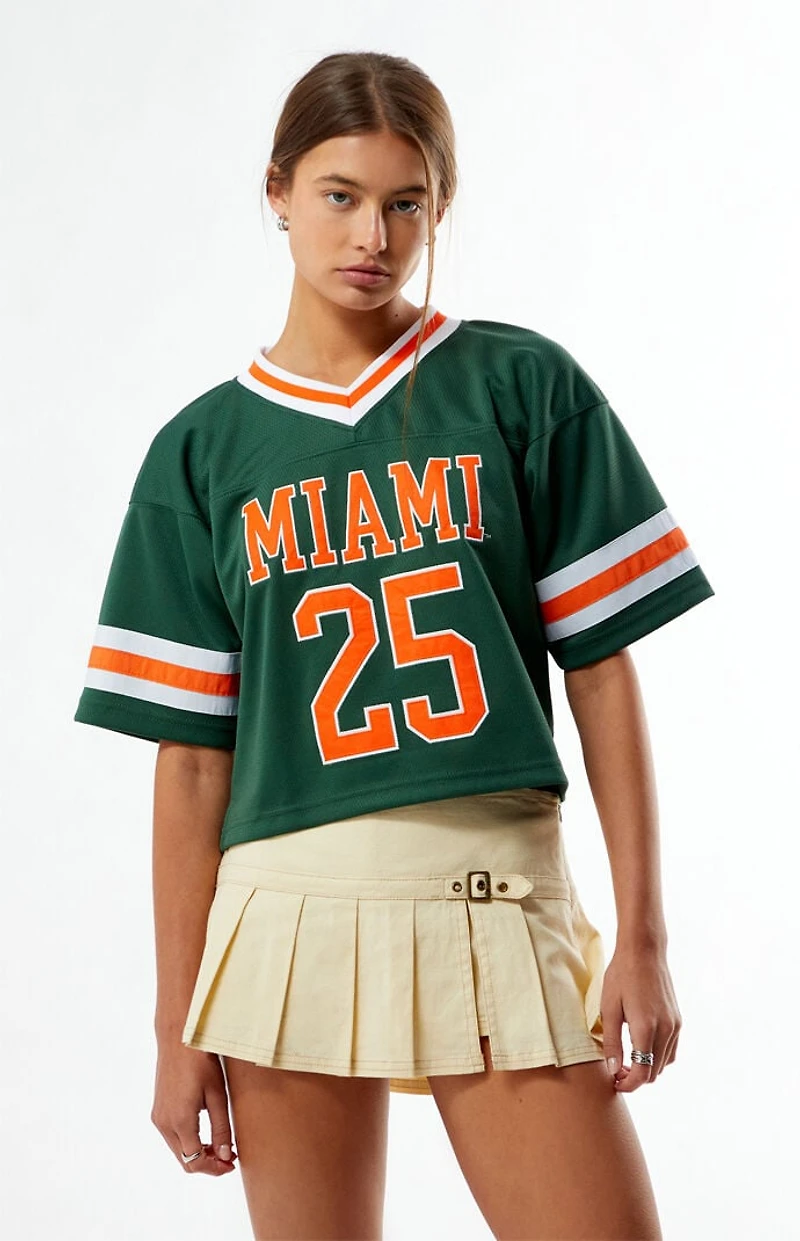 HYPE & VICE Miami Hurricanes Cropped Football Jersey