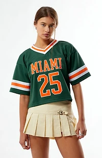 HYPE & VICE Miami Hurricanes Cropped Football Jersey