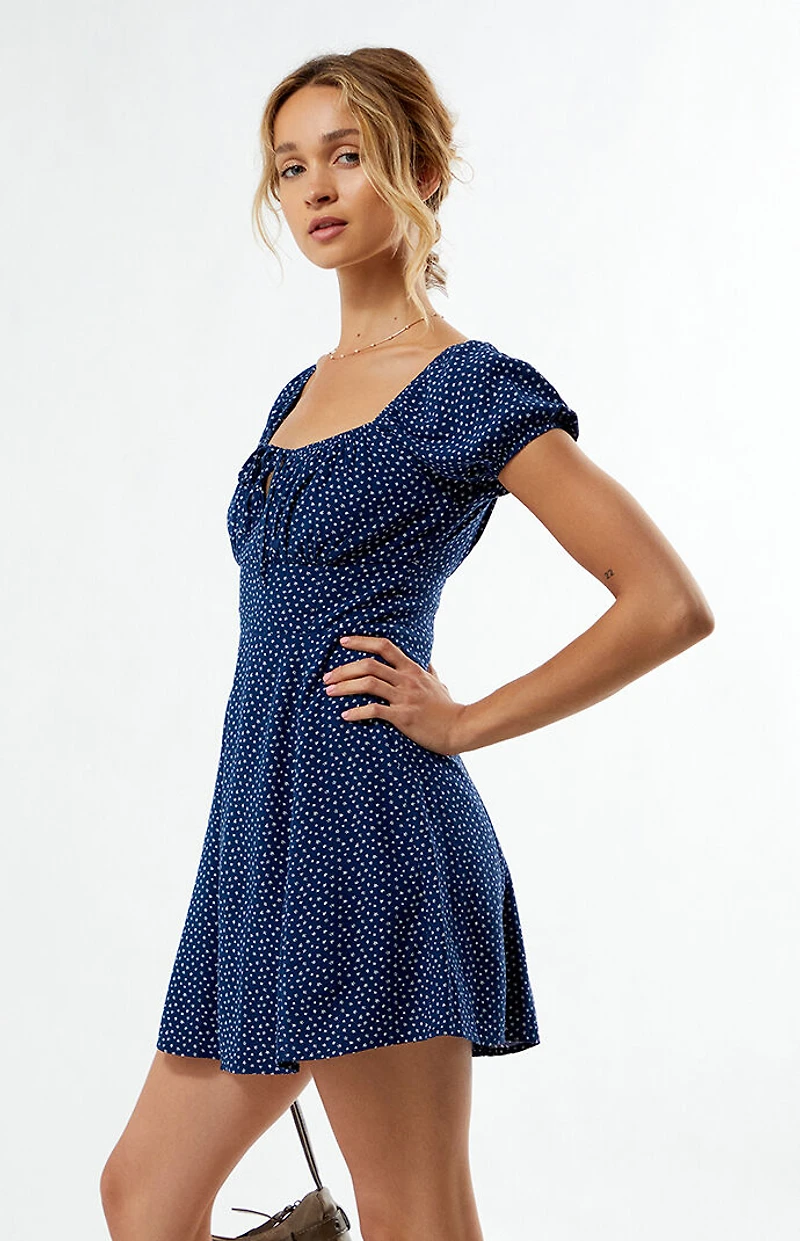 LA Hearts Tie Front Mini Dress