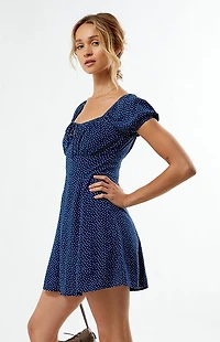 LA Hearts Tie Front Mini Dress