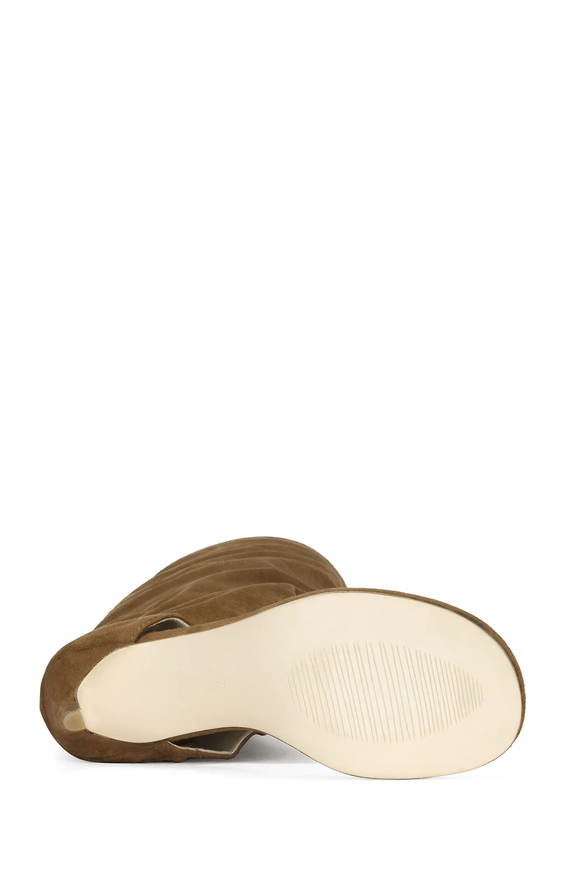 AZALEA WANG Women's Chandi Tan Stiletto Sandal Boots