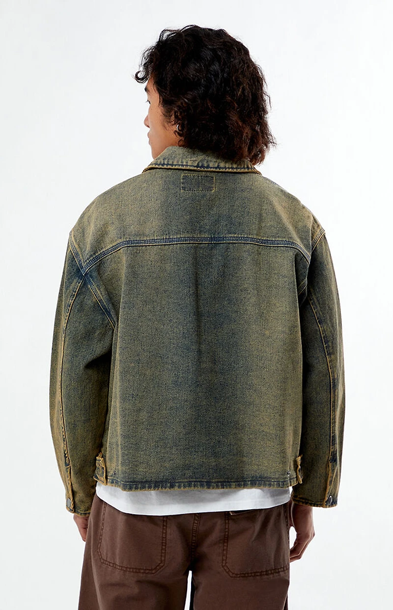Pacsun Tint Washed Denim Gas Jacket
