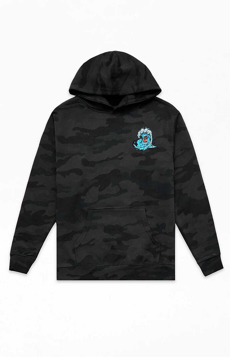 Santa Cruz Kids Black Camo Screaming Wave Hoodie