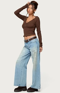 Edikted Shanah Lacey Henley Top