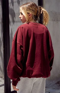 John Galt Burgundy Crew Neck Sweatshirt