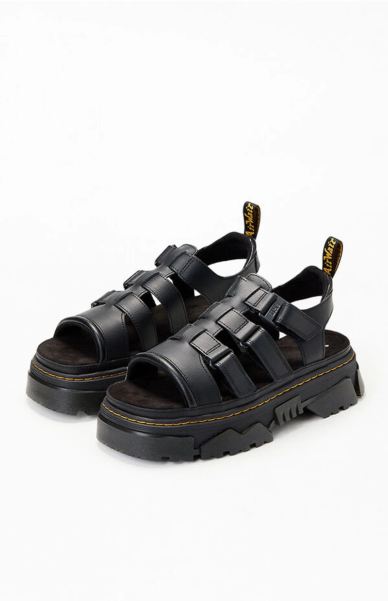 Dr Martens Women's Black Mattison Kit 3 Strap Sandals