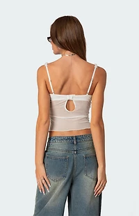 Edikted Lidia Sheer Mesh Bra Top