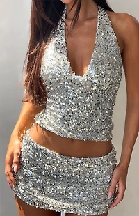 Tiger Mist Reilynn Sequin Top