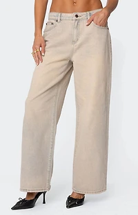 Edikted Dusty Washed Low Rise Jeans