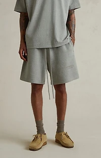 Fear of God ESSENTIALS Concrete Heather Soccer Fleece Sweat Shorts