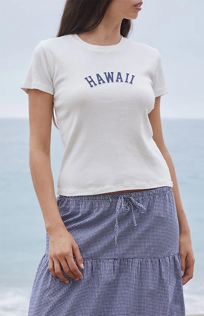 John Galt White Hawaii Embroidered T-Shirt