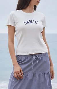 John Galt White Hawaii Embroidered T-Shirt