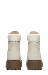 Timberland Women's Natural Nubuck Stone Street 6inch Lace-Up Waterproof Boots