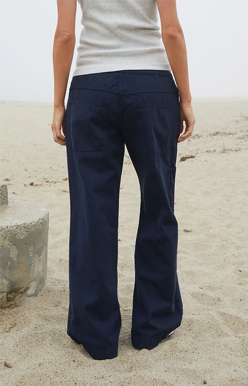 John Galt Navy Frankie Low Rise Baggy Pants