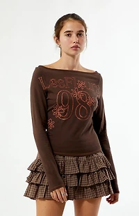 Your Favorite Les Fleurs Embroidered Long Sleeve Top