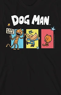 Kids Dog Man Two Cats and T-Shirt