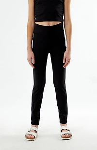 PAC 1980 Kids WHISPER Active Black Pocket Yoga Pants