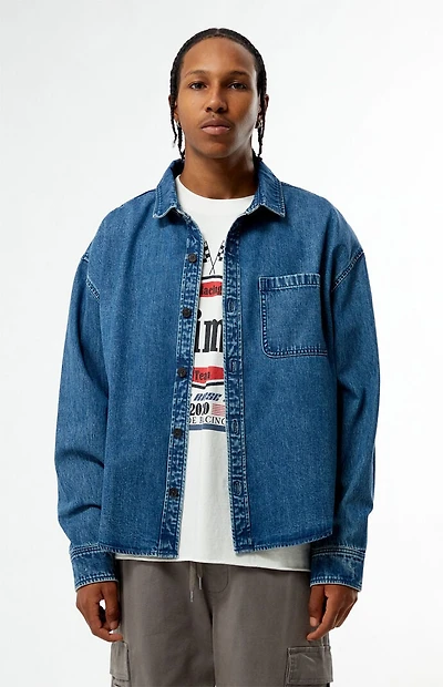 Pacsun Medium Blue Denim Shirt