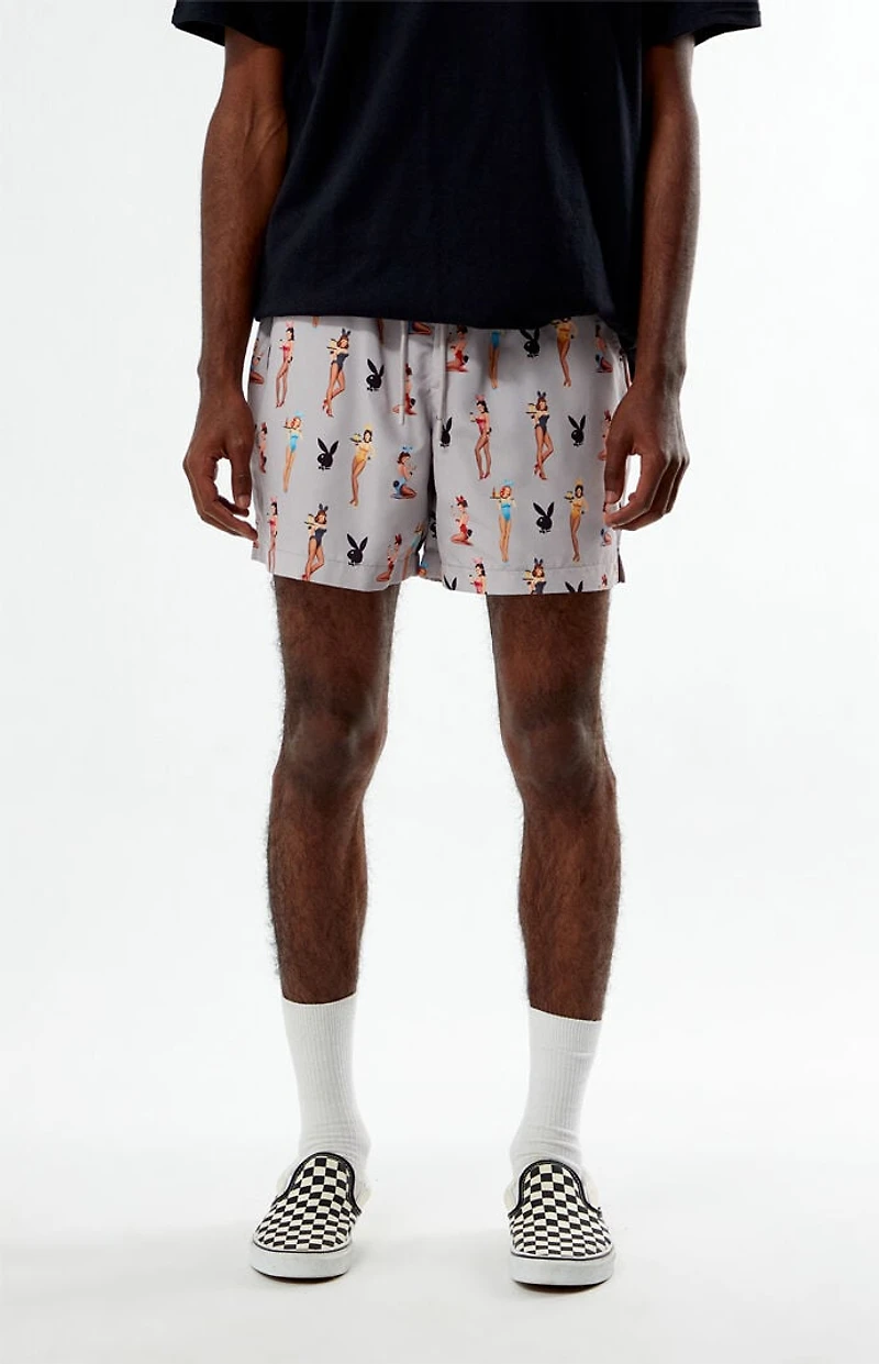 Playboy By Pacsun Pinup 5.5" Swim Trunks
