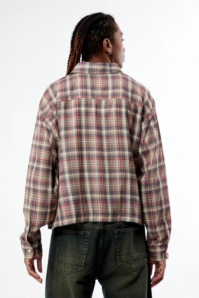 Pacsun Rains Plaid Long Sleeve Shirt