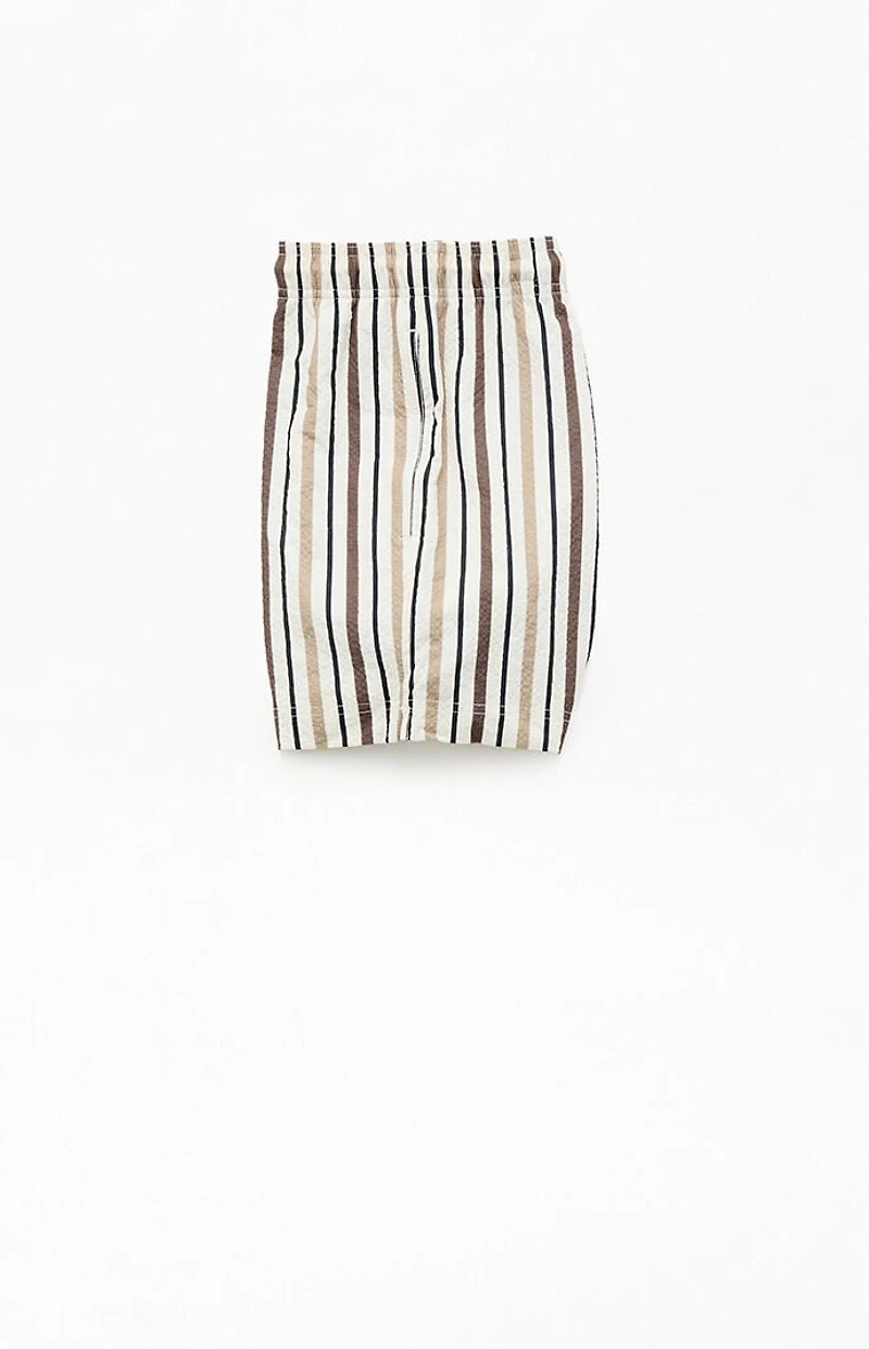 Pacsun Atoll Striped Seersucker 5" Swim Trunks