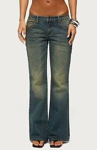 Edikted Shirili Low Rise Flared Jeans