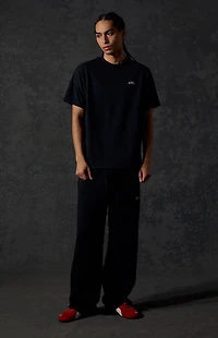 A.R.C. Black Standard Fleece Wide Leg Sweatpants