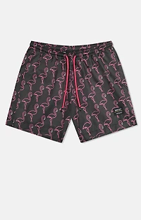 WeSC America Inc Zack Neon Flamingo 5" Swim Trunks