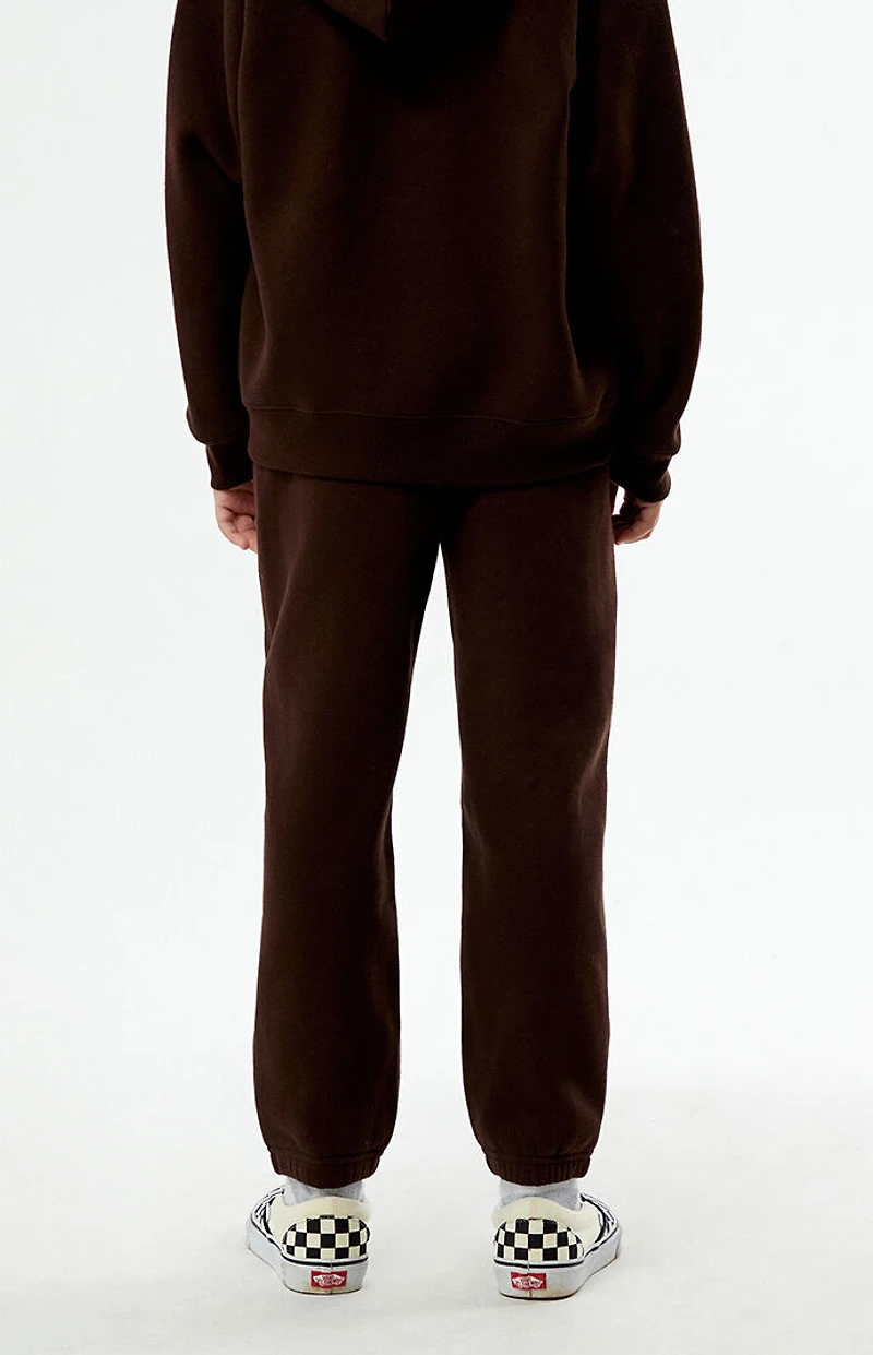 Pacsun Kids Brown Patch Jogger Sweatpants