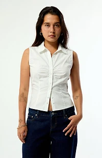 Beverly and Beck Olivia Button Up Tank Top