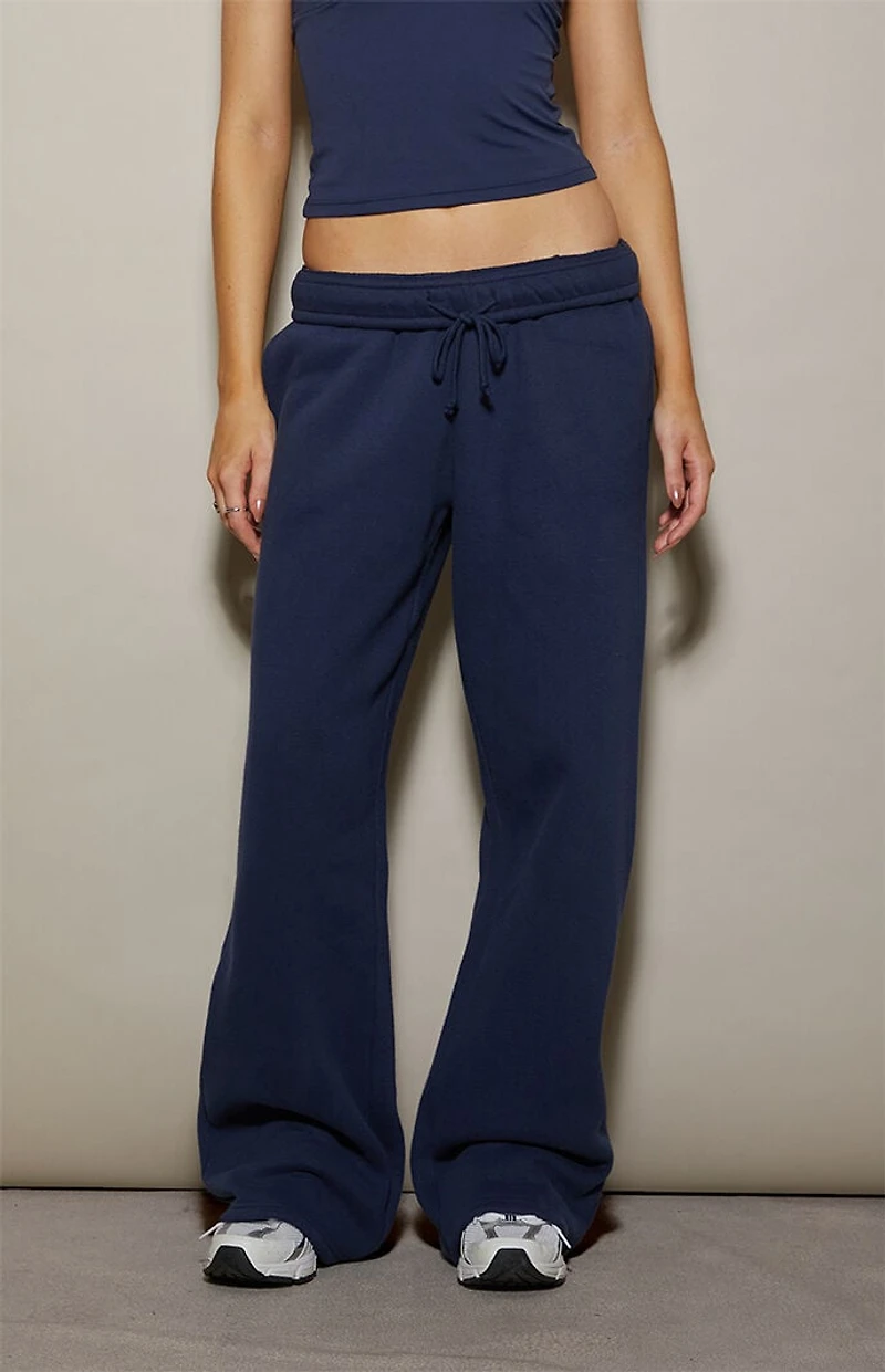 Pacsun Navy Ultra Soft Fleece Core Washed Baggy Sweatpants