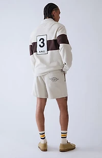 A.R.C. Cream Fleece Sweat Shorts
