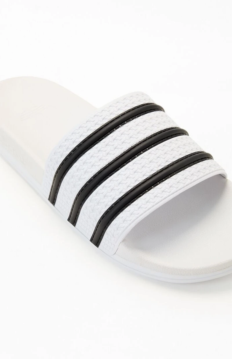adidas White & Black Adilette CF Slides