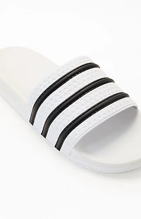 adidas White & Black Adilette CF Slides