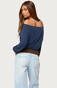 Edikted Nannie Off Shoulder Oversized Top
