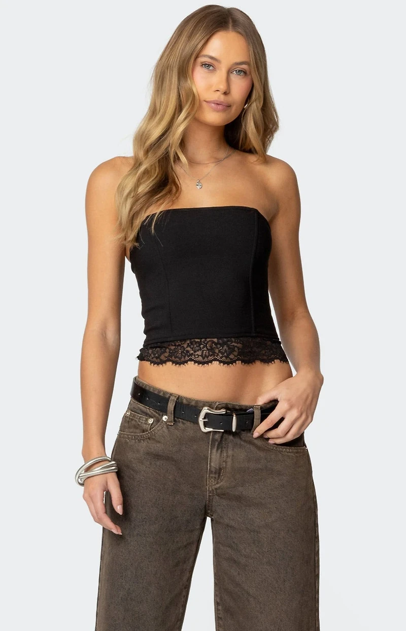 Edikted Elaina Lacey Strapless Corset