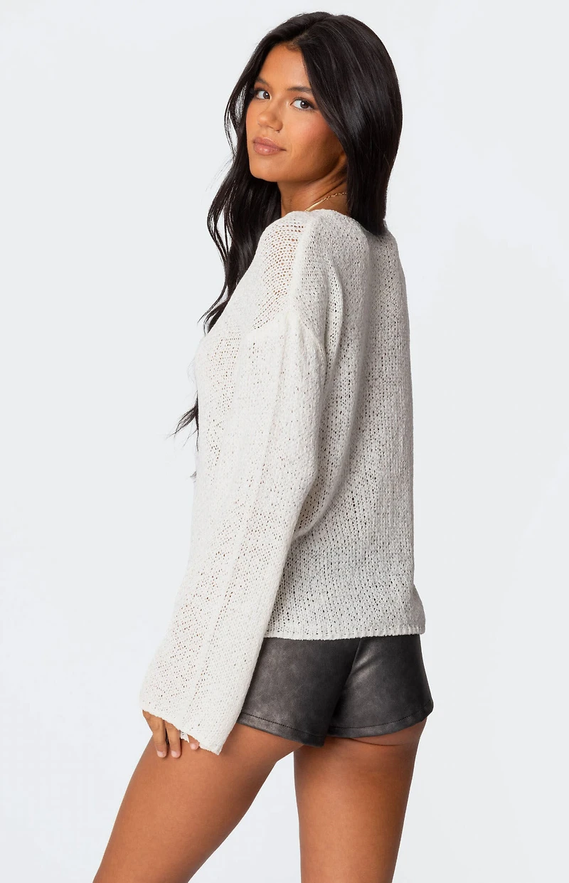 Edikted Drop Shoulder Light Knit Sweater
