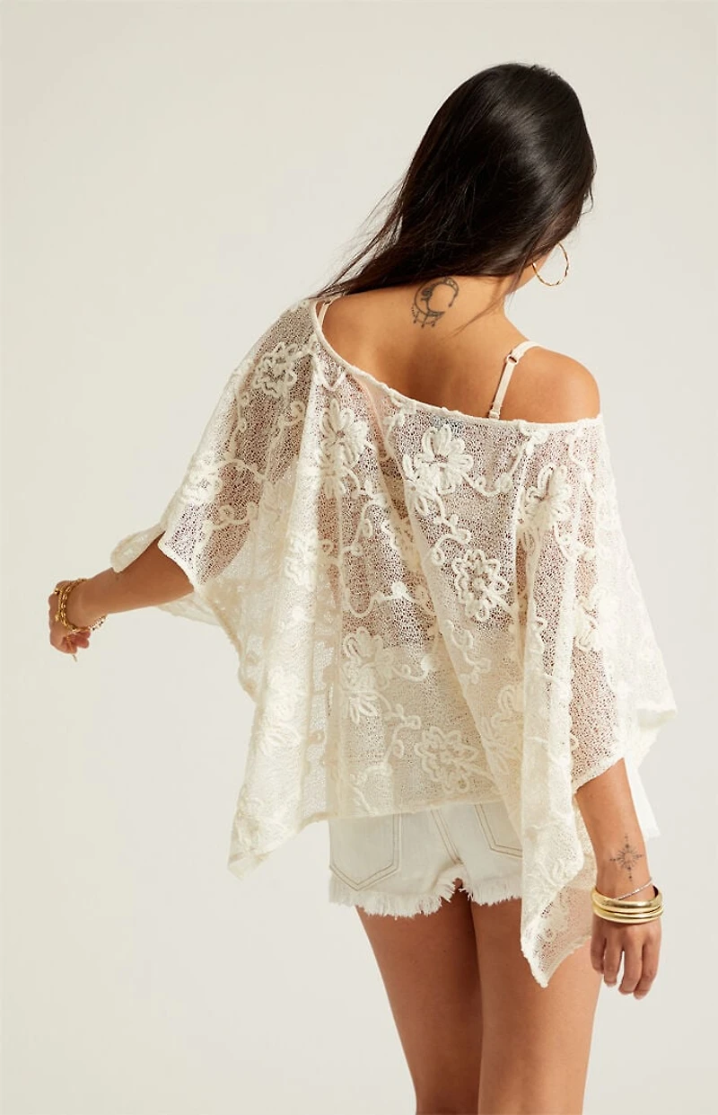 Beverly and Beck India Floral Poncho