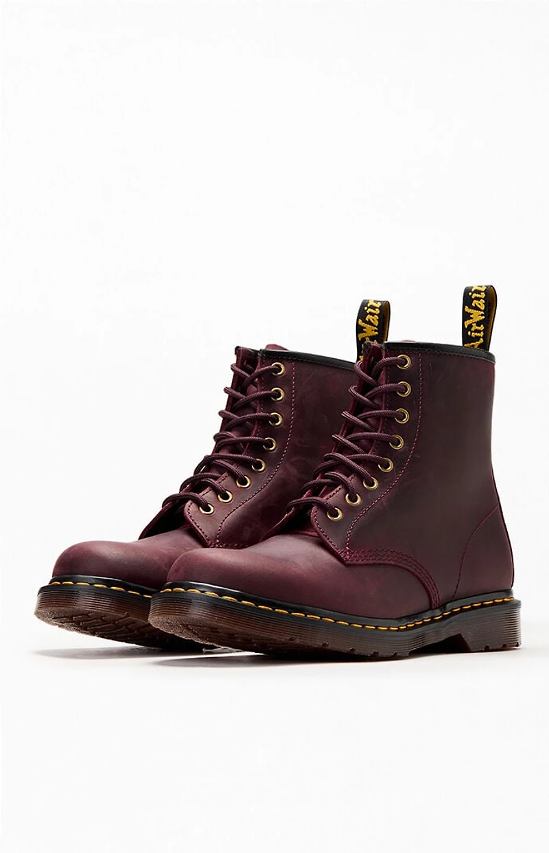 Dr Martens 1460 Cherry Red Crazy Horse Leather Boots