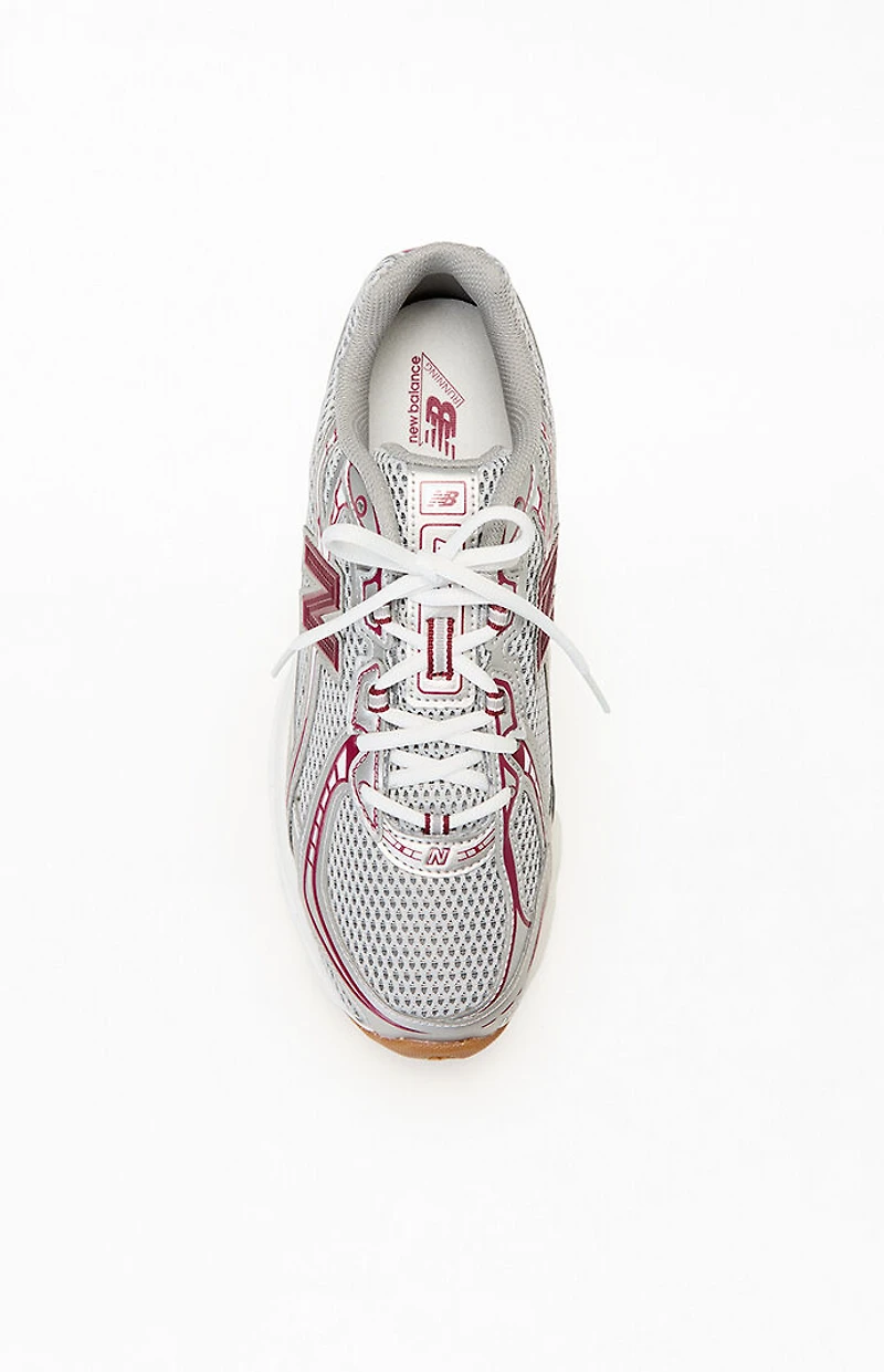 New Balance Burgundy & Gray 740 Sneakers