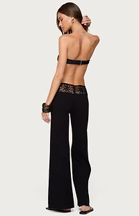 Edikted Kirsty Crochet Waist Knit Pants