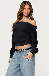 Edikted Christy Off Shoulder Sweatshirt