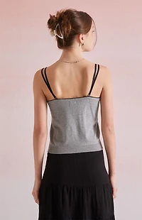 Beverly and Beck Frankie Button Up Sweater Tank Top