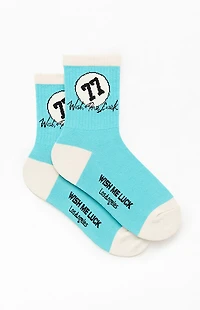 WISH ME LUCK Sevens Track Crew Socks