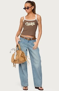 Edikted Korie Barrel Leg Low Rise Jeans