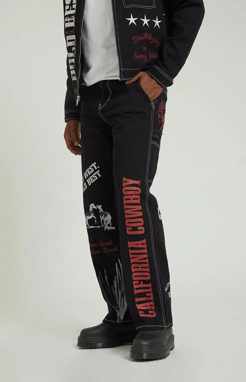 Pacsun Dylan Baggy Jeans Carpenter California Cowboy Black