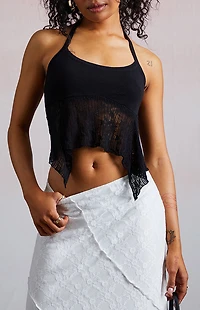 Third Charm Estelle Knit Halter Top