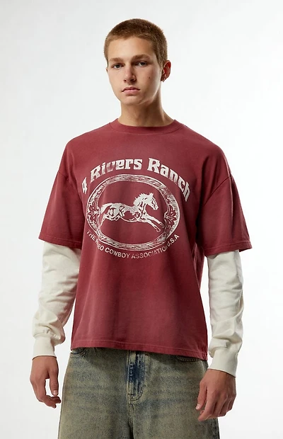 Pacsun Ranch 2fer Long Sleeve T-Shirt