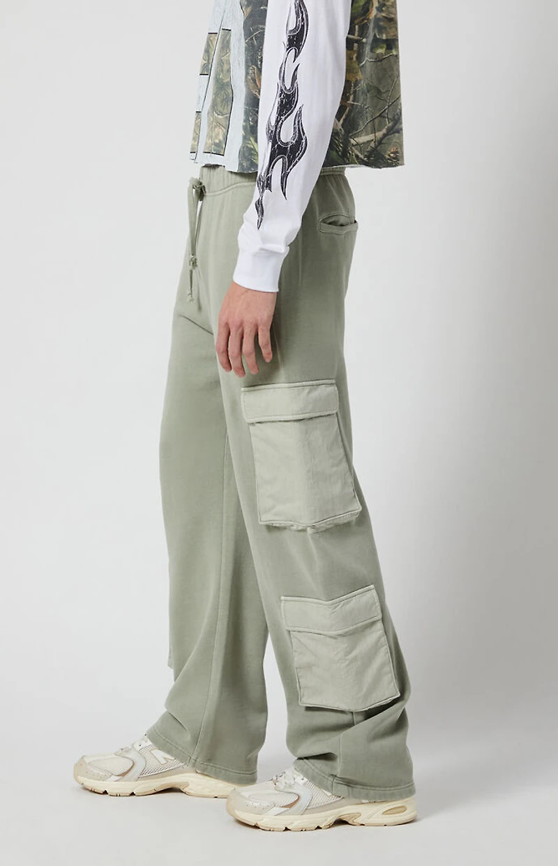 Pacsun Gray Baggy Cargo Sweatpants
